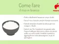 Una ciotola di riso in bianco, pronto per essere condito. Istruzioni su come preparare il riso in bianco.